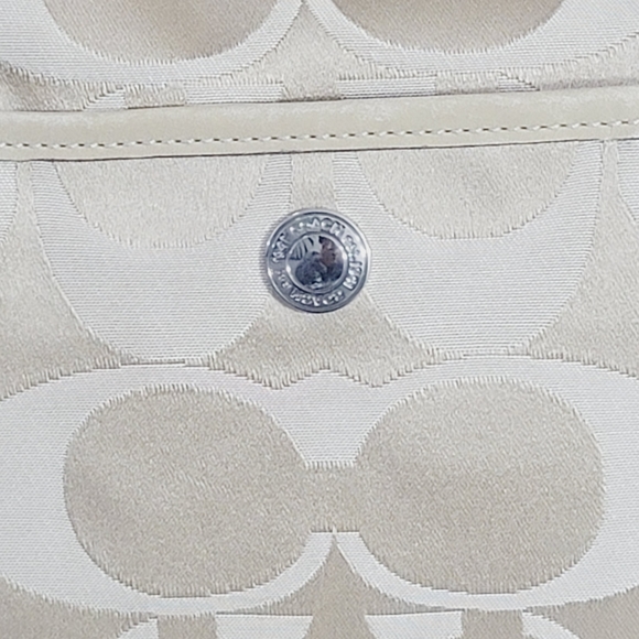 COACH SIGNATURE MONOGRAM KHAKI TOTE - Picture 4 of 12